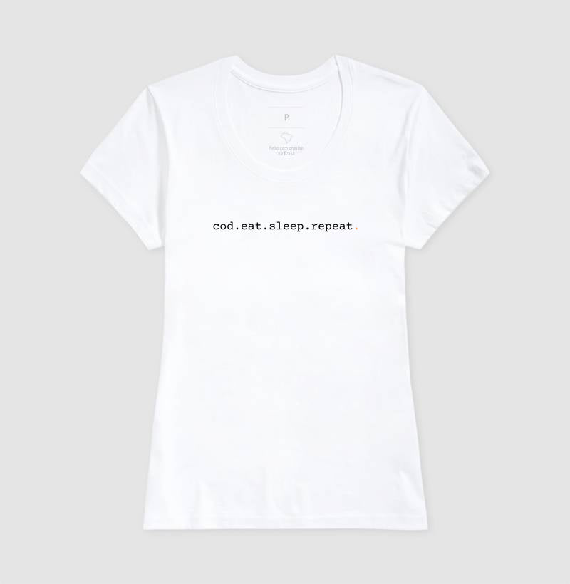 Camiseta Feminina cod.eat.sleep.repeat.