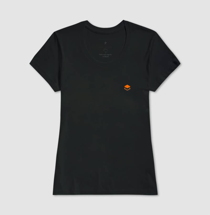 Camiseta Feminina Logo Stack