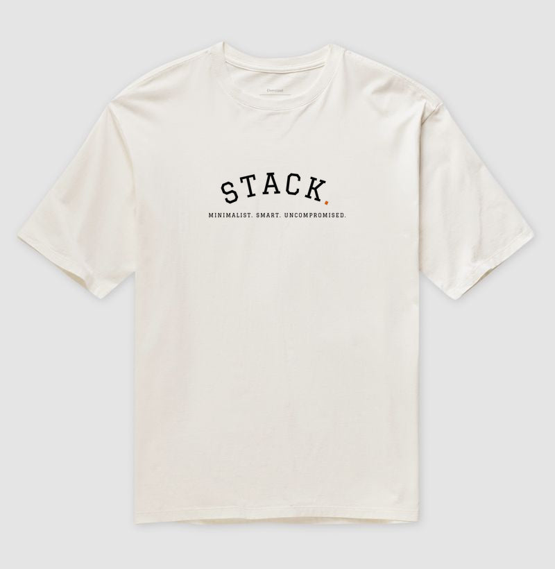 Camiseta Oversized Stack. Minimalist.Smart.Uncompromised.