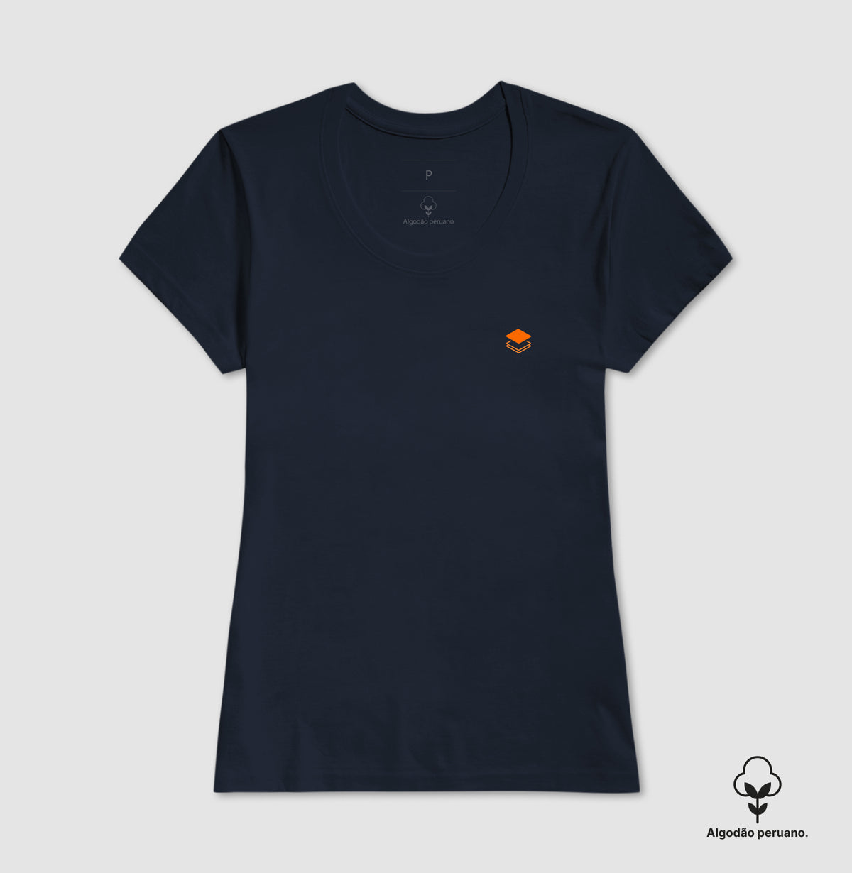 Camiseta Feminina Logo Stack