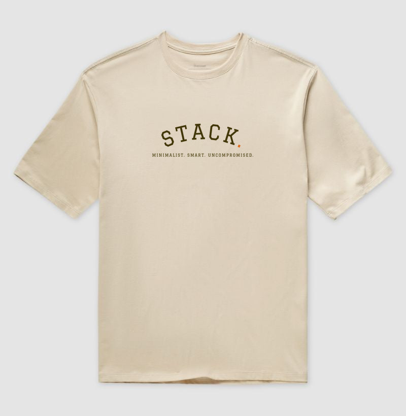 Camiseta Oversized Stack. Minimalist.Smart.Uncompromised.