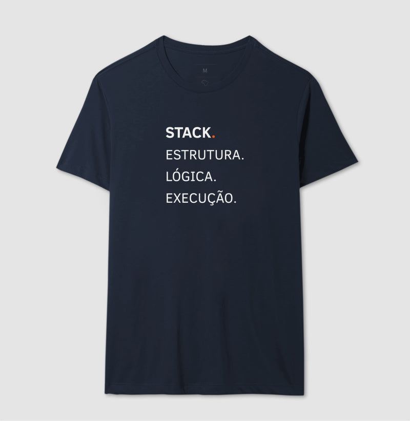 Camiseta  Stack. Estrutura. Lógica. Execução