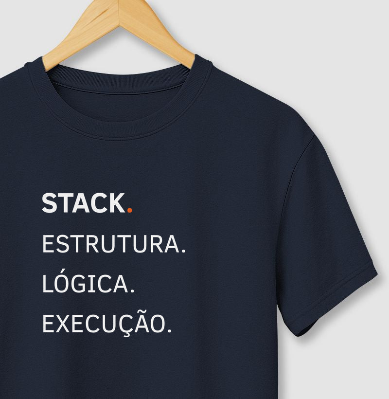 Camiseta  Stack. Estrutura. Lógica. Execução
