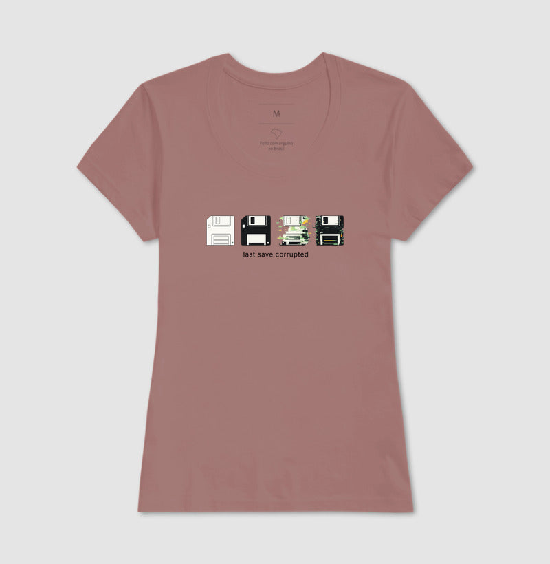 Camiseta Feminina Vintage Disquetes