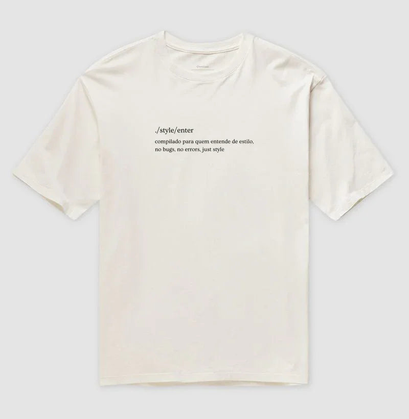 Camiseta Oversized Style/enter