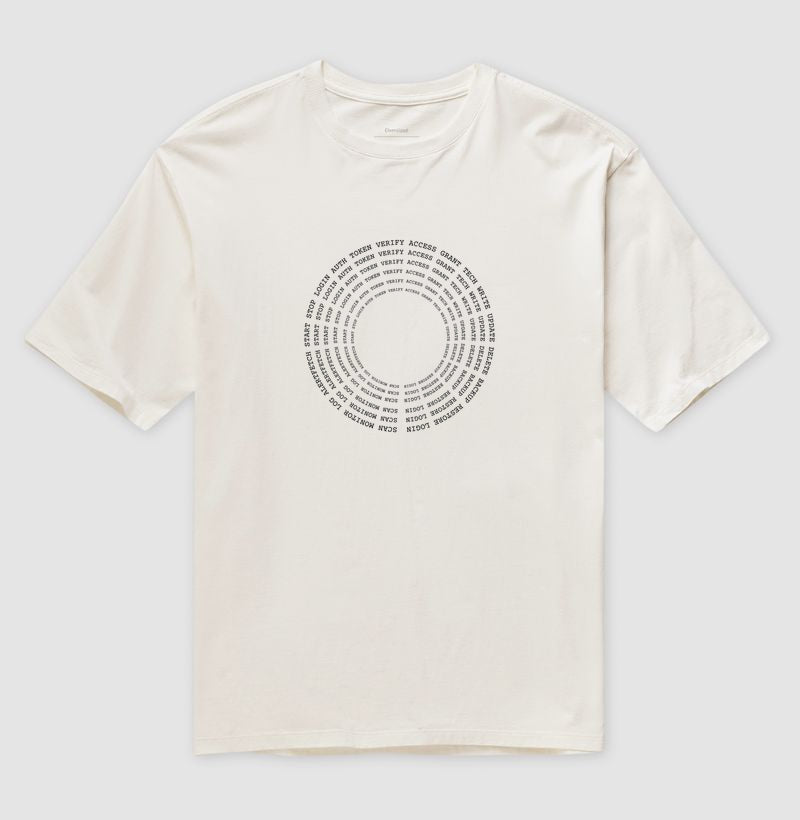 Camiseta Oversized Token Verify Access Grant Tech Write Update