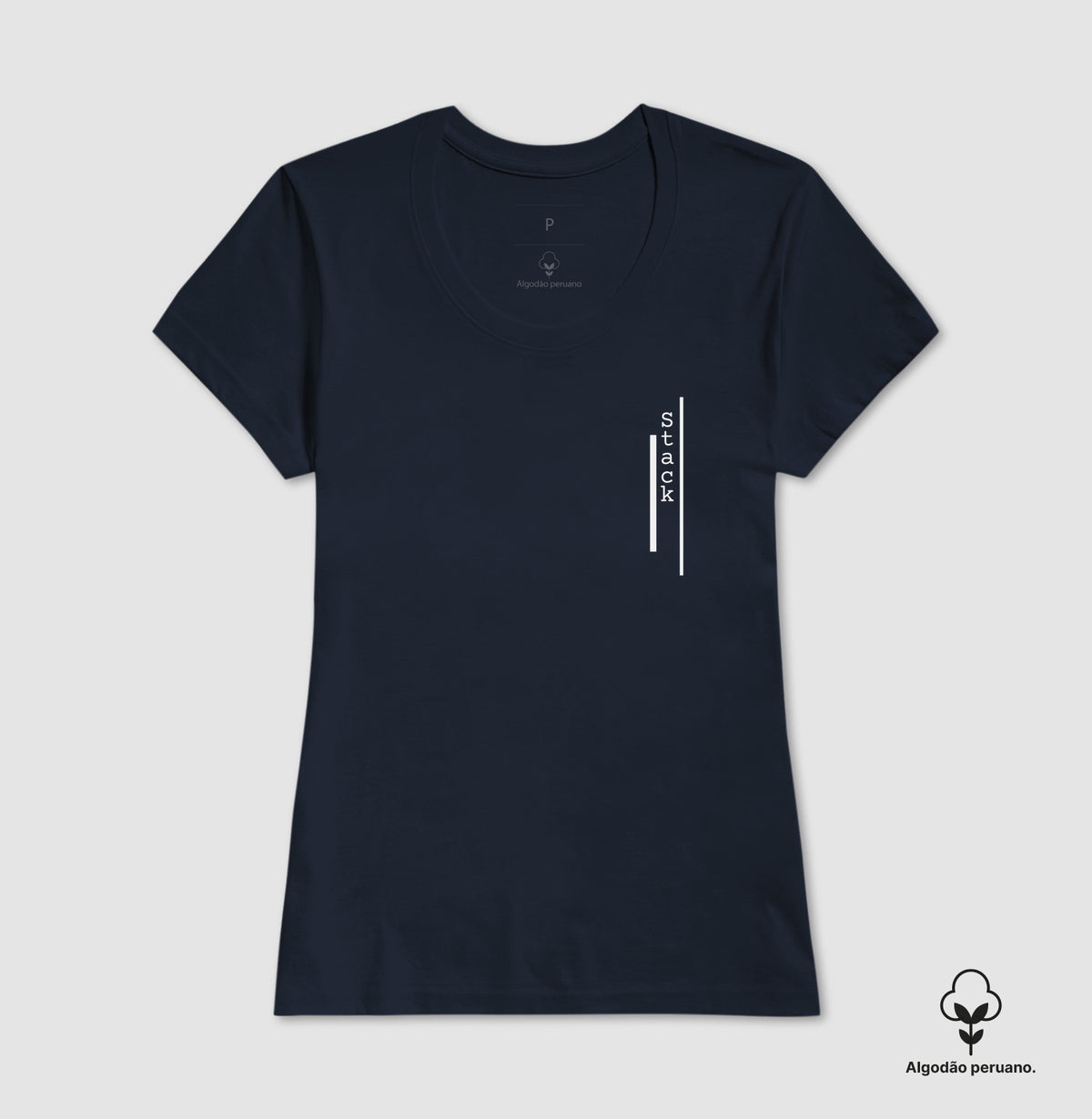 Camiseta Feminina Logo Stack Vertical