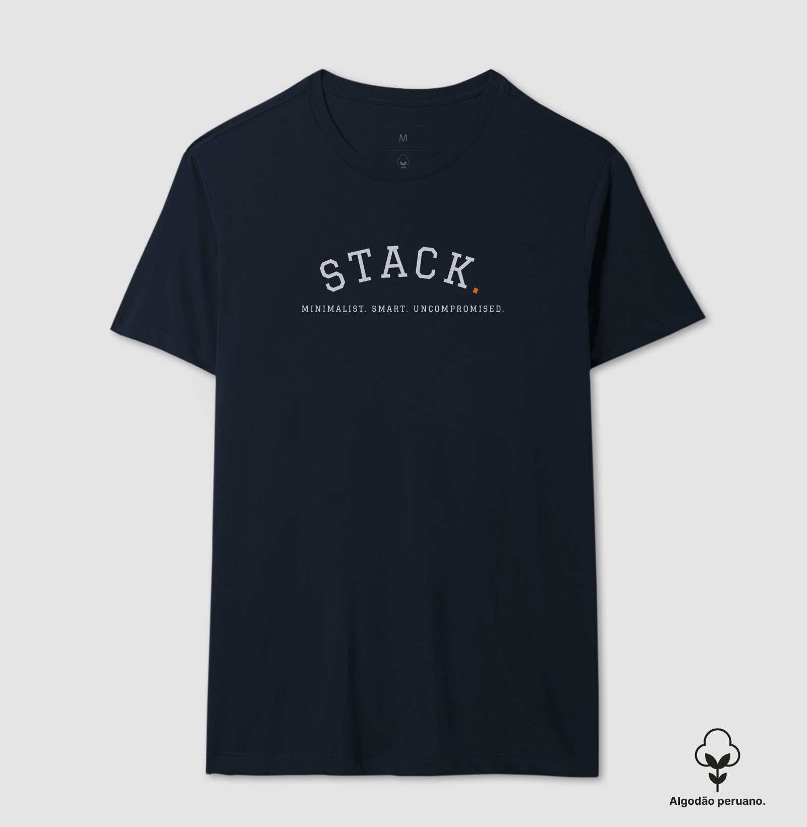 Camiseta Algodão Peruano Stack. Minimalist.Smart.Uncompromised.