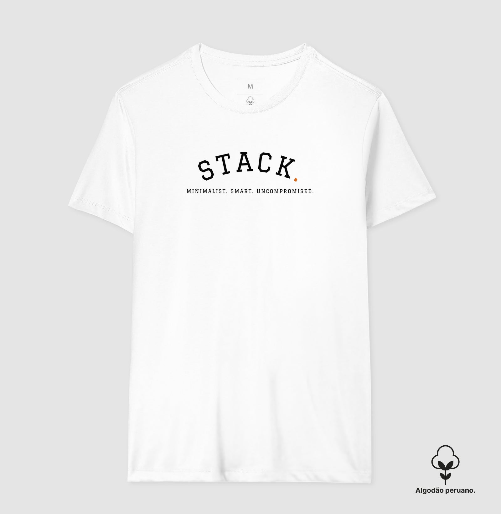 Camiseta Algodão Peruano Stack. Minimalist.Smart.Uncompromised.