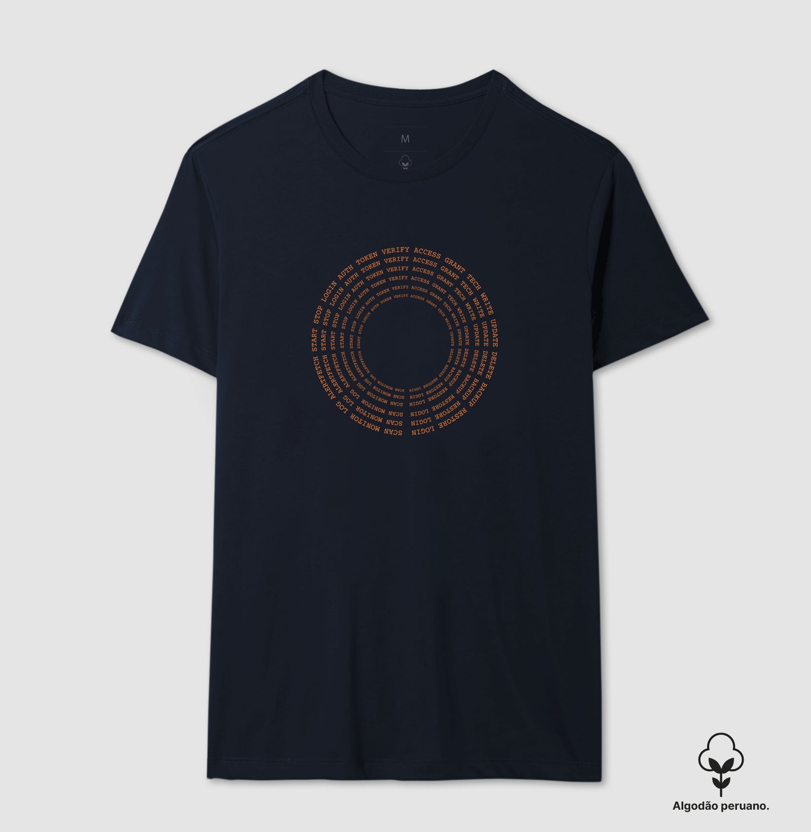 Camiseta Algodão Peruano Token Verify Access Grant Tech Write Update