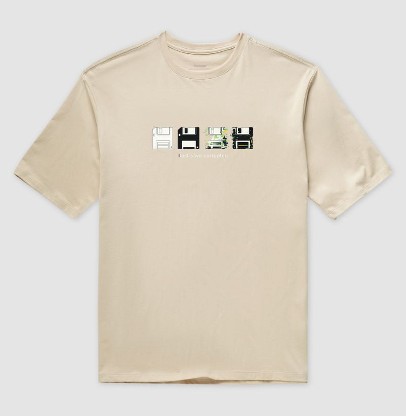 Camiseta Oversized Vintage Disquetes