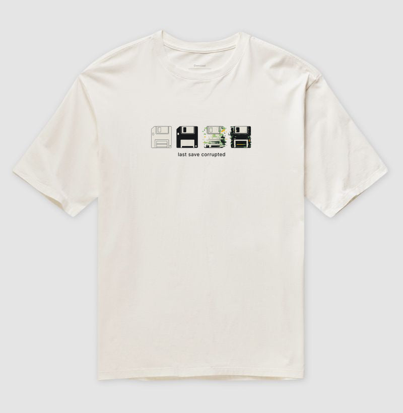 Camiseta Oversized Vintage Disquetes