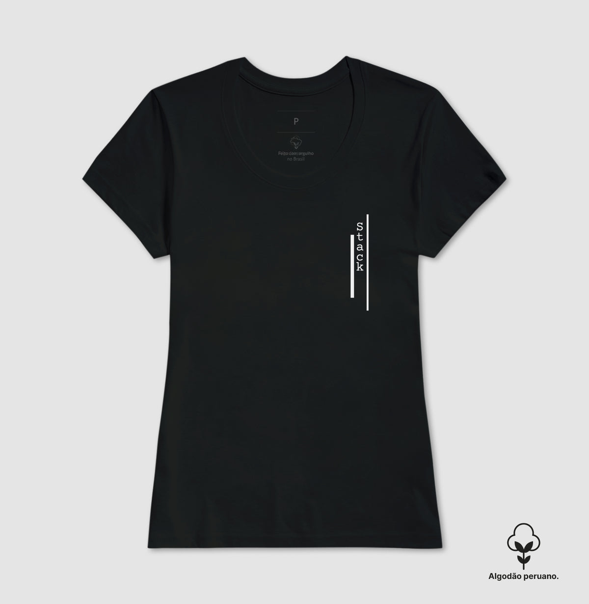 Camiseta Feminina Logo Stack Vertical
