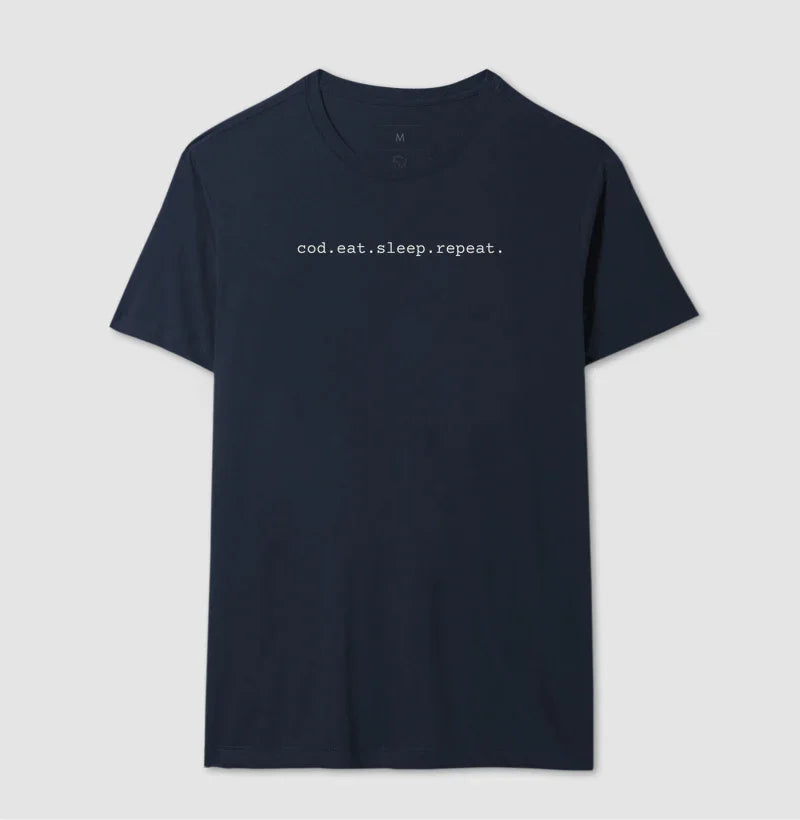 Camiseta cod.eat.sleep.repeat.