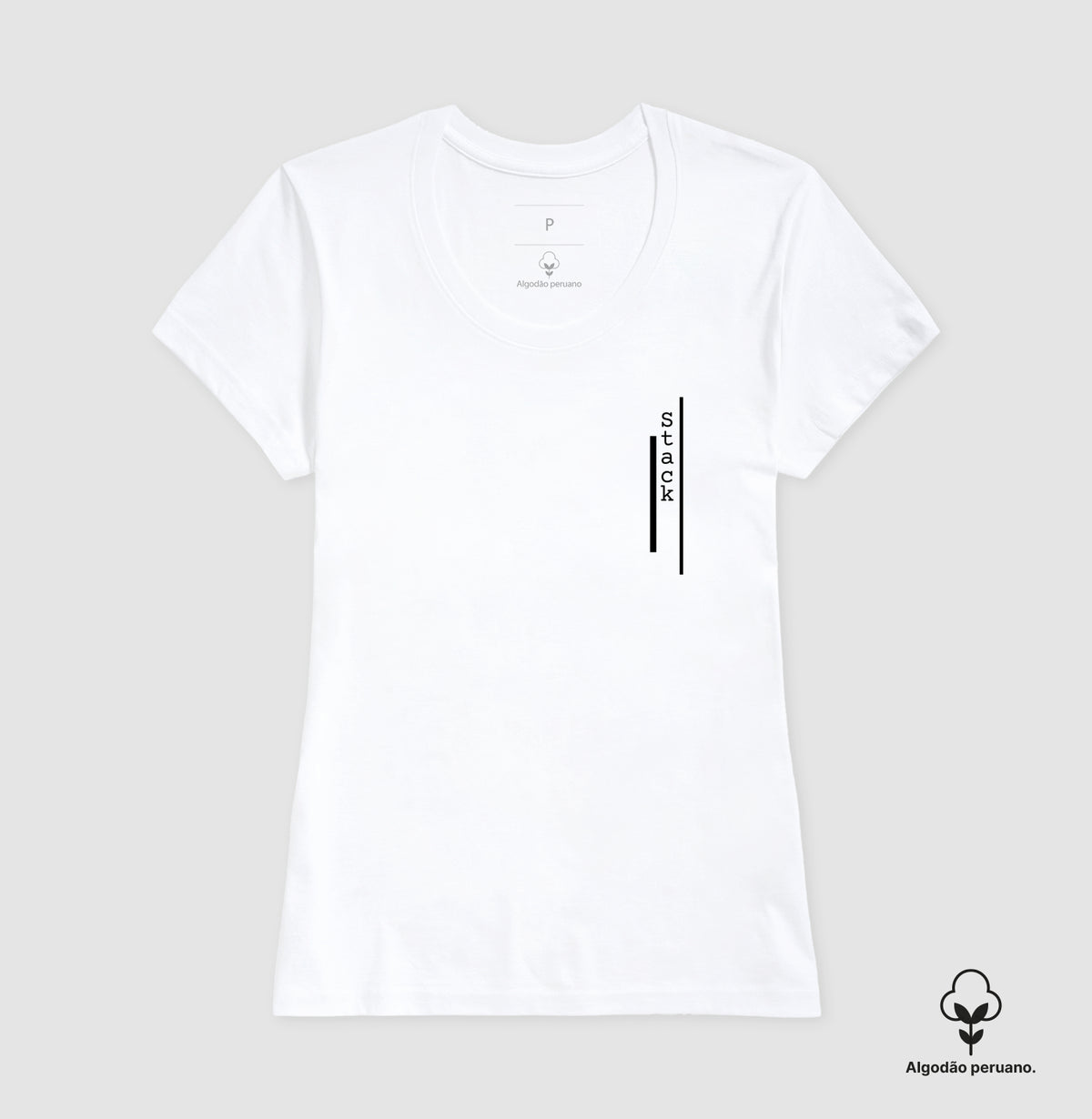 Camiseta Feminina Logo Stack Vertical