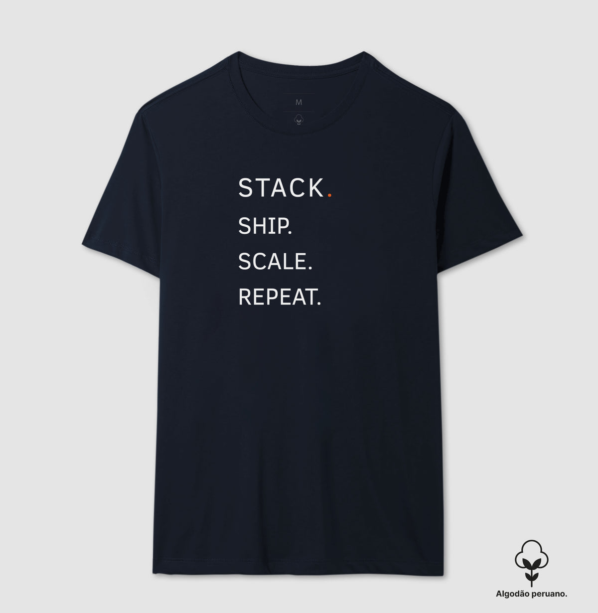 Camiseta Stack.Ship.Scale.Repeat. - Masculina