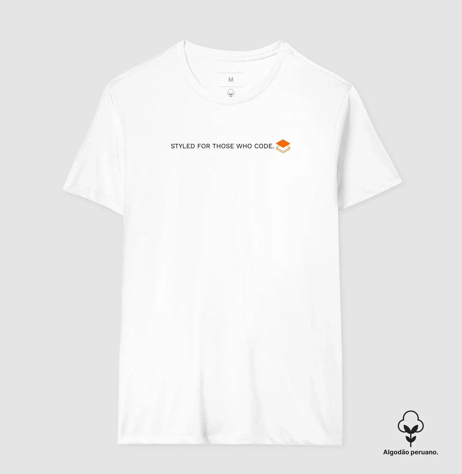 Camiseta Algodão Peruano Styled for those who code.