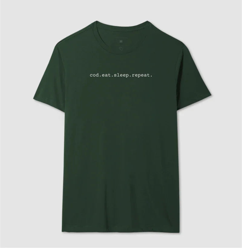 Camiseta cod.eat.sleep.repeat.