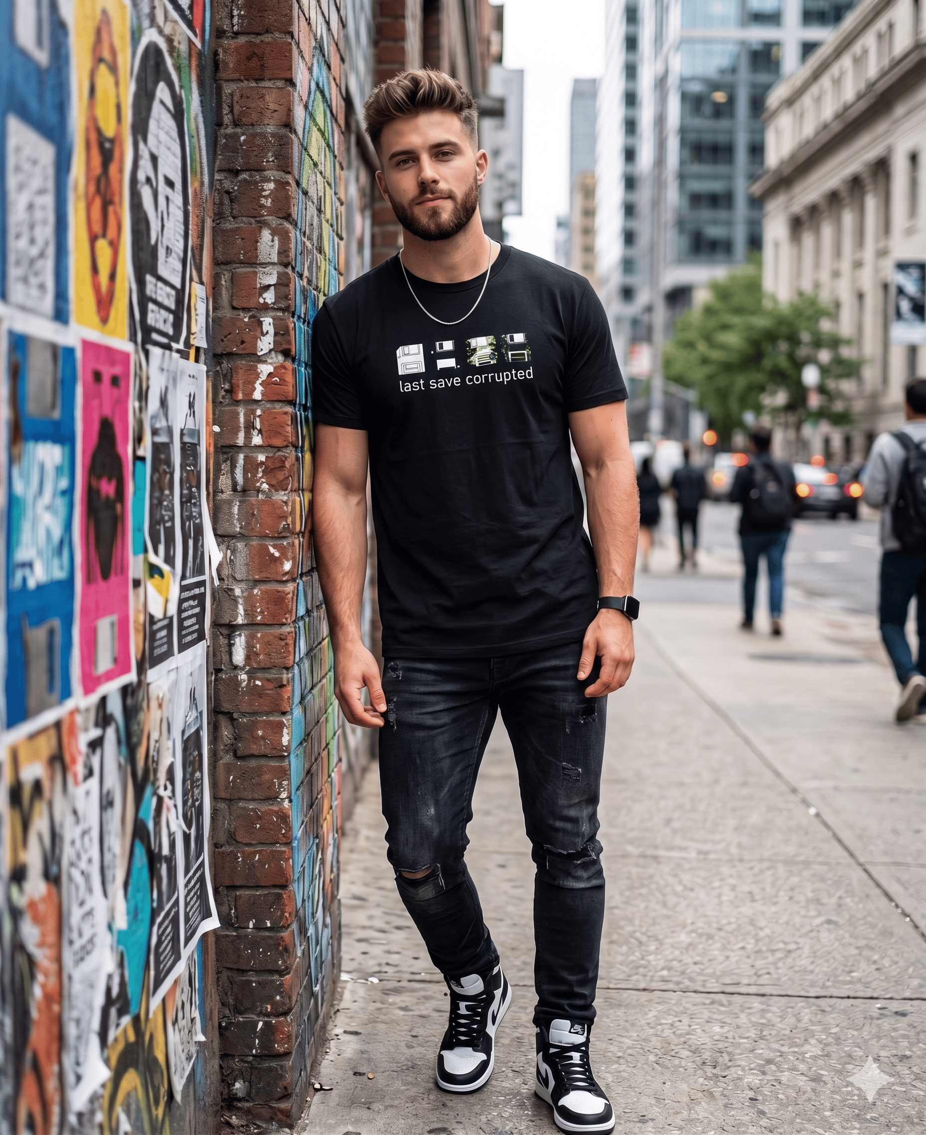 Camiseta Básica Disquete Masculina - Preta