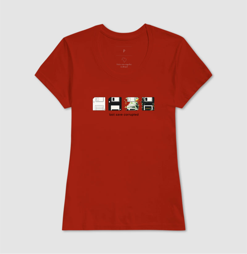 Camiseta Feminina Vintage Disquetes