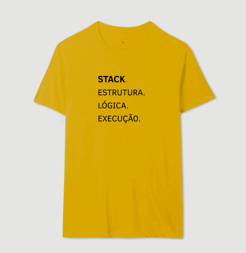 Camiseta  Stack. Estrutura. Lógica. Execução