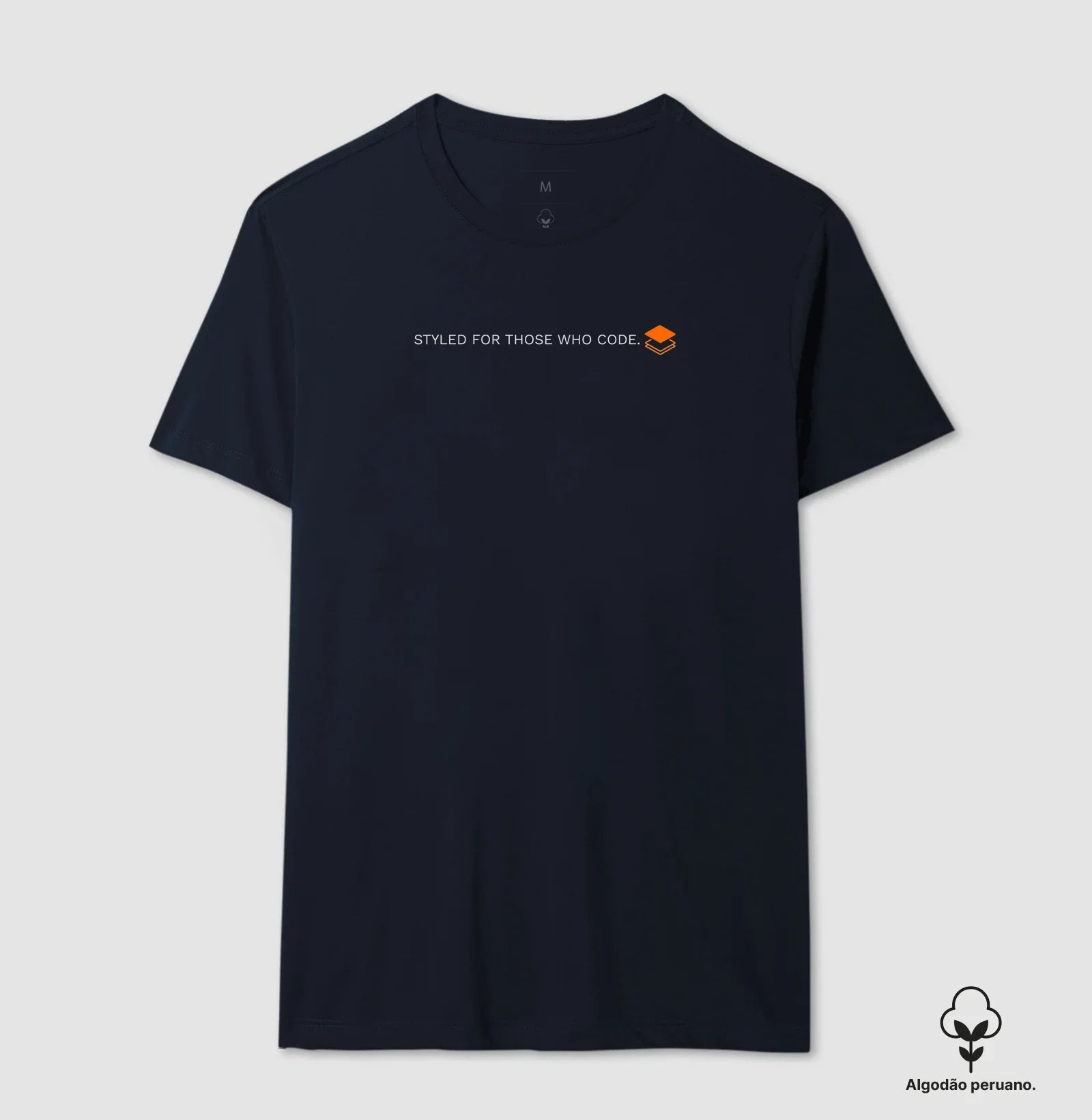 Camiseta Algodão Peruano Styled for those who code.