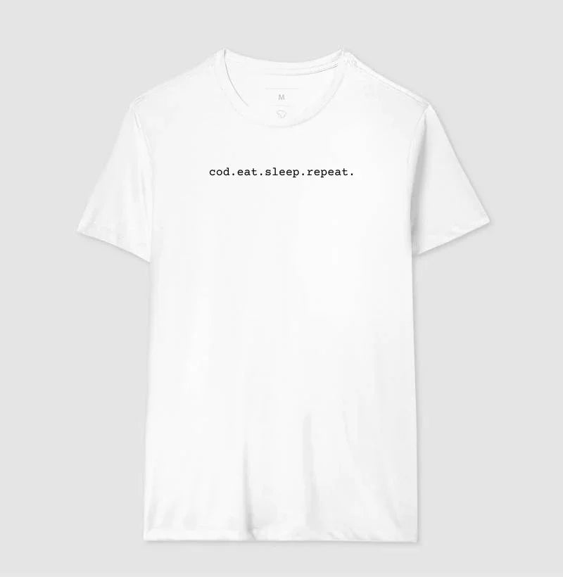 Camiseta cod.eat.sleep.repeat.