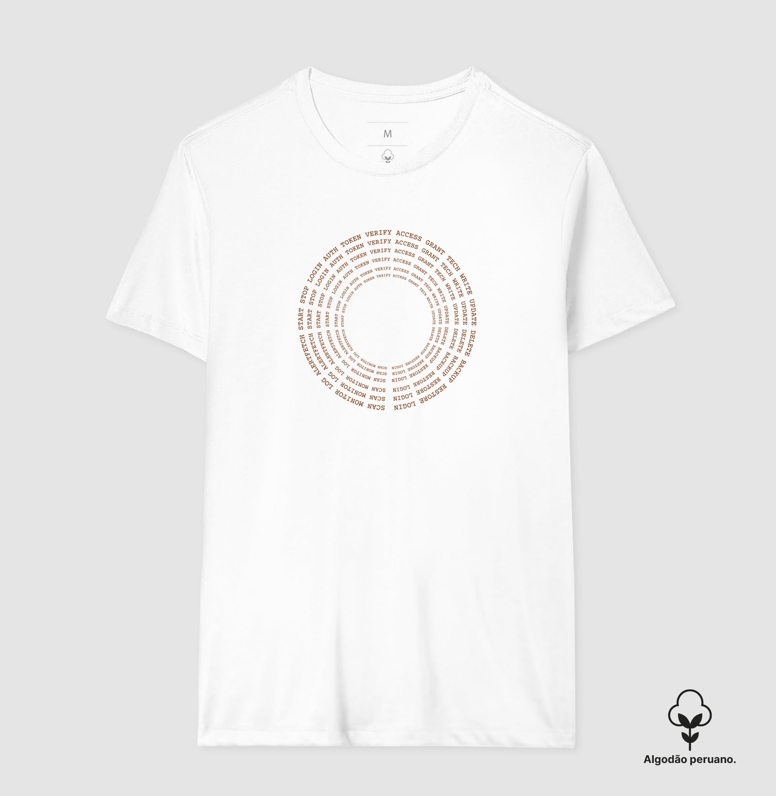 Camiseta Algodão Peruano Token Verify Access Grant Tech Write Update