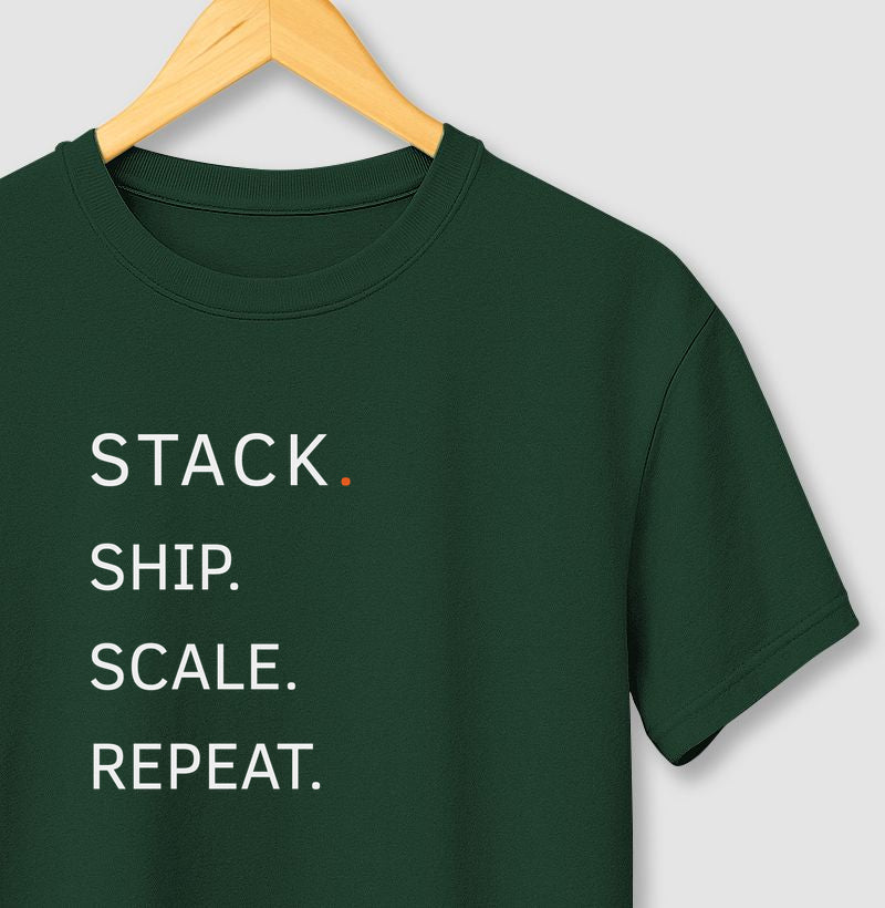 Camiseta Stack.Ship.Scale.Repeat.
