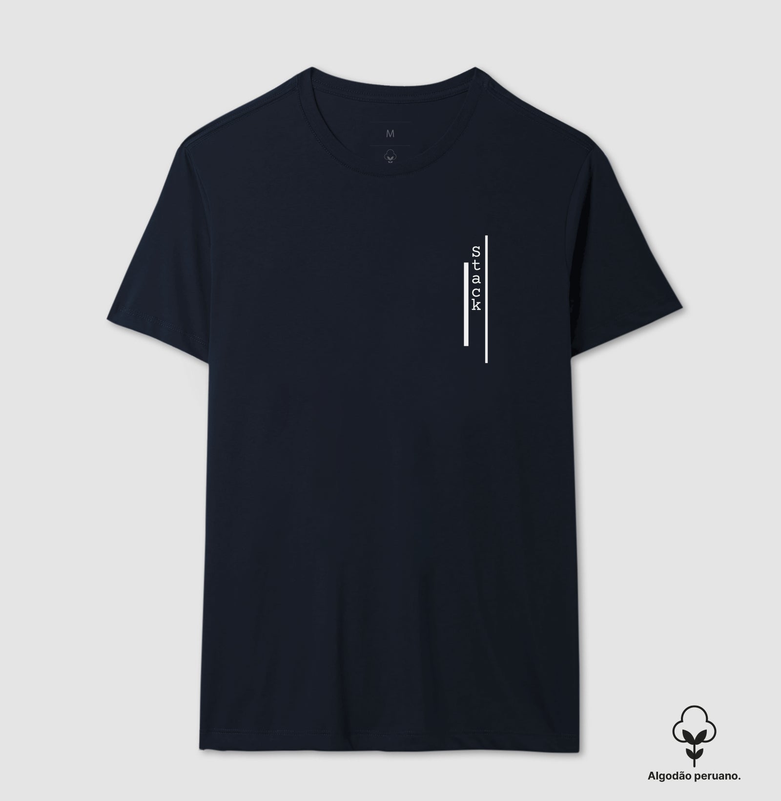 Camiseta Algodão Peruano Logo Stack Vertical
