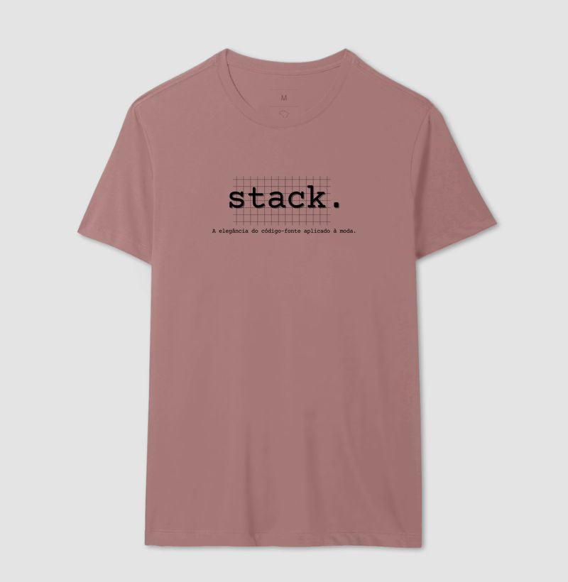 Camiseta Stack A elegância do código-fonte aplicado à moda.